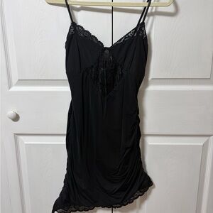 Tiger Mist Black Lace Mini Dress